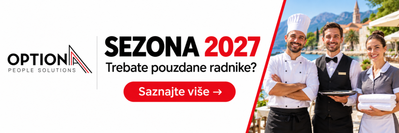 Kuhar, konobar i djelatnica domaćinstva na hrvatskoj obali